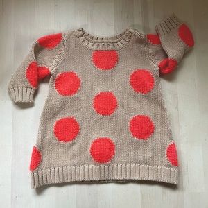 Baby Gap Polka Dot Knit Sweater Dress
